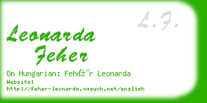 leonarda feher business card